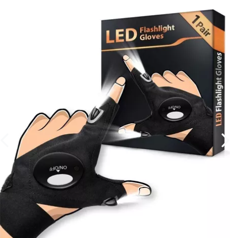 Guantes Con Luz Led Impermeable